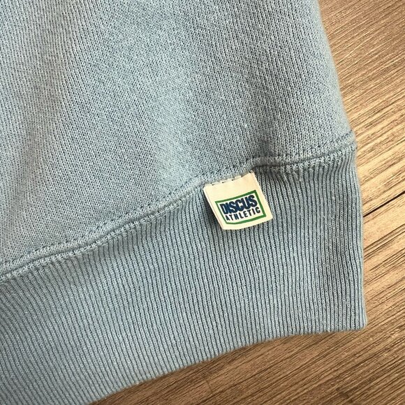 Vintage Tultex Discus Athletic Crew Neck Blank Sweatshirt Baby Blue Size XL - Picture 3 of 6